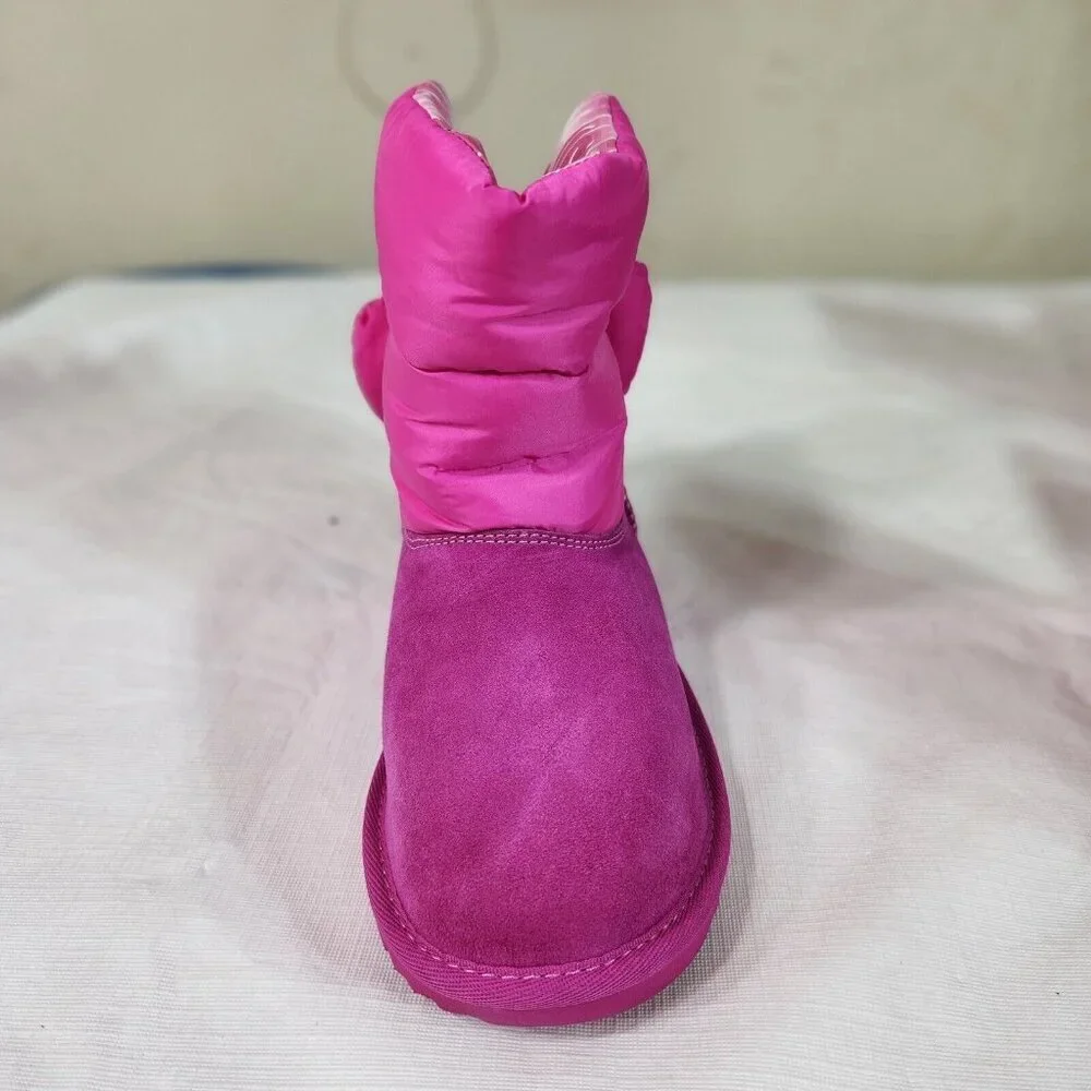 Ugg Kids Bailey Bow Maxi Wavelength Boots Pink NWOB Size 5